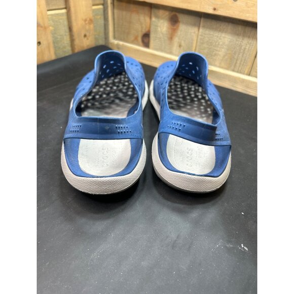 Crocs Iconic Mens Size 13 Blue Perforated Slip-On Water Shoes Sandals - Picture 4 of 8